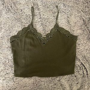 Cropped Green Cami